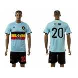 Belgium #20 Fellaini Away Soccer Country Jersey