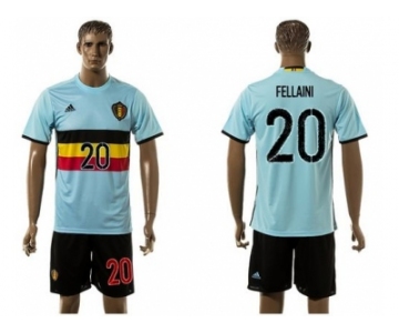 Belgium #20 Fellaini Away Soccer Country Jersey