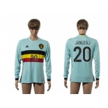 Belgium #20 Januzaj Away Long Sleeves Soccer Country Jersey