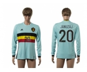 Belgium #20 Januzaj Away Long Sleeves Soccer Country Jersey