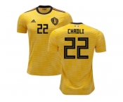 Belgium #22 Chadli Away Soccer Country Jersey