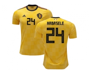 Belgium #24 Kabasele Away Soccer Country Jersey