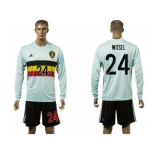 Belgium #24 Witsel Away Long Sleeves Soccer Country Jersey