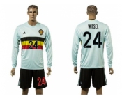 Belgium #24 Witsel Away Long Sleeves Soccer Country Jersey