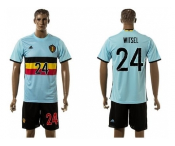 Belgium #24 Witsel Away Soccer Country Jersey