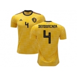 Belgium #4 Dendoncker Away Soccer Country Jersey