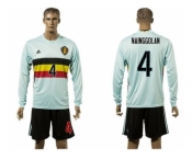 Belgium #4 Nainggolan Away Long Sleeves Soccer Country Jersey