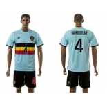 Belgium #4 Nainggolan Away Soccer Country Jersey