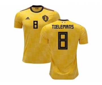 Belgium #8 Tielemans Away Soccer Country Jersey