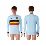 Belgium Blank Away Long Sleeves Soccer Country Jersey