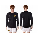 Belgium Blank Black Goalkeeper Long Sleeves Soccer Country Jersey