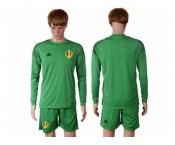 Belgium Blank Green Goalkeeper Long Sleeves Soccer Country Jersey