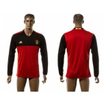 Belgium Blank Red Home Long Sleeves Soccer Country Jersey