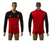 Belgium Blank Red Home Long Sleeves Soccer Country Jersey