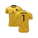 Belgium #1 Courtois Away Kid Soccer Country Jersey