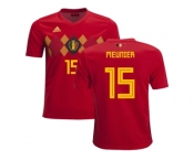 Belgium #15 Meunier Home Kid Soccer Country Jersey