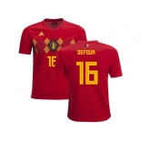 Belgium #16 Defour Home Kid Soccer Country Jersey