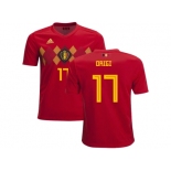 Belgium #17 Origi Home Kid Soccer Country Jersey