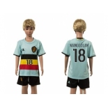 Belgium #18 Nainggolan Away Kid Soccer Country Jersey