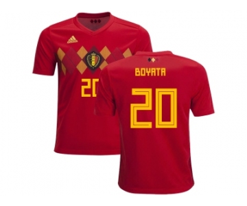 Belgium #20 Boyata Home Kid Soccer Country Jersey