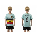 Belgium #6 Witsel Away Kid Soccer Country Jersey