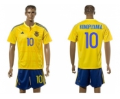 Ukraine #10 Konoplyanka Home Soccer Country Jersey