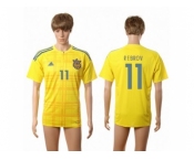 Ukraine #11 Rebrov Home Soccer Country Jersey