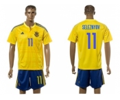 Ukraine #11 Seleznyov Home Soccer Country Jersey