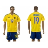 Ukraine #19 Garmash Home Soccer Country Jersey