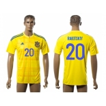 Ukraine #20 Rakitskiy Home Soccer Country Jersey