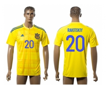 Ukraine #20 Rakitskiy Home Soccer Country Jersey