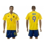 Ukraine #9 Gusev Home Soccer Country Jersey