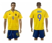 Ukraine #9 Gusev Home Soccer Country Jersey