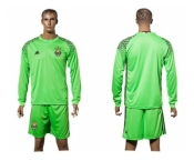 Ukraine Blank Green Goalkeeper Long Sleeves Soccer Country Jersey