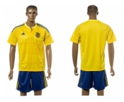 Ukraine Blank Home Soccer Country Jersey