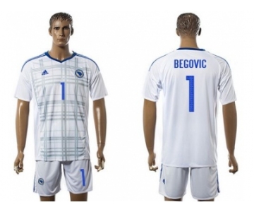 Bosnia Herzegovina #1 Begovic Away Soccer Country Jersey