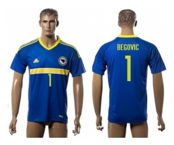 Bosnia Herzegovina #1 Begovic Home Soccer Country Jersey