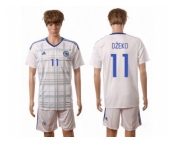 Bosnia Herzegovina #11 Dzeko Away Soccer Country Jersey