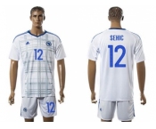 Bosnia Herzegovina #12 Sehic Away Soccer Country Jersey