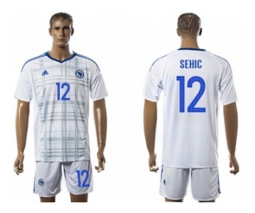 Bosnia Herzegovina #12 Sehic Away Soccer Country Jersey