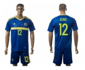 Bosnia Herzegovina #12 Sehic Home Soccer Country Jersey