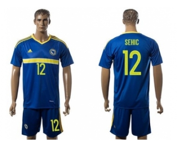 Bosnia Herzegovina #12 Sehic Home Soccer Country Jersey