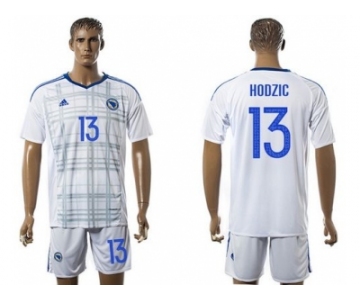 Bosnia Herzegovina #13 Hodzic Away Soccer Country Jersey