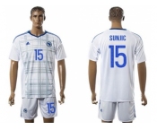 Bosnia Herzegovina #15 Sunjic Away Soccer Country Jersey