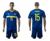 Bosnia Herzegovina #15 Sunjic Home Soccer Country Jersey