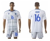 Bosnia Herzegovina #16 Lulic Away Soccer Country Jersey