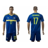 Bosnia Herzegovina #17 Zukanovic Home Soccer Country Jersey