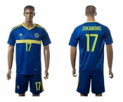 Bosnia Herzegovina #17 Zukanovic Home Soccer Country Jersey