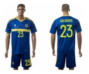 Bosnia Herzegovina #23 Salihovic Home Soccer Country Jersey