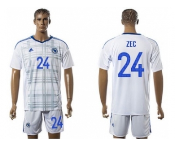 Bosnia Herzegovina #24 Zec Away Soccer Country Jersey